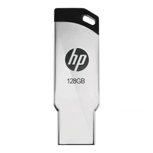HP v236w 128GB USB 2.0 Flash Drive/Pen Drive, Metal Silver